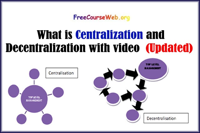 What is Centralization and Decentralization with free video